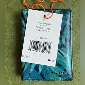 JACK SPADE - Palm Leaf Print Vertical Wallet